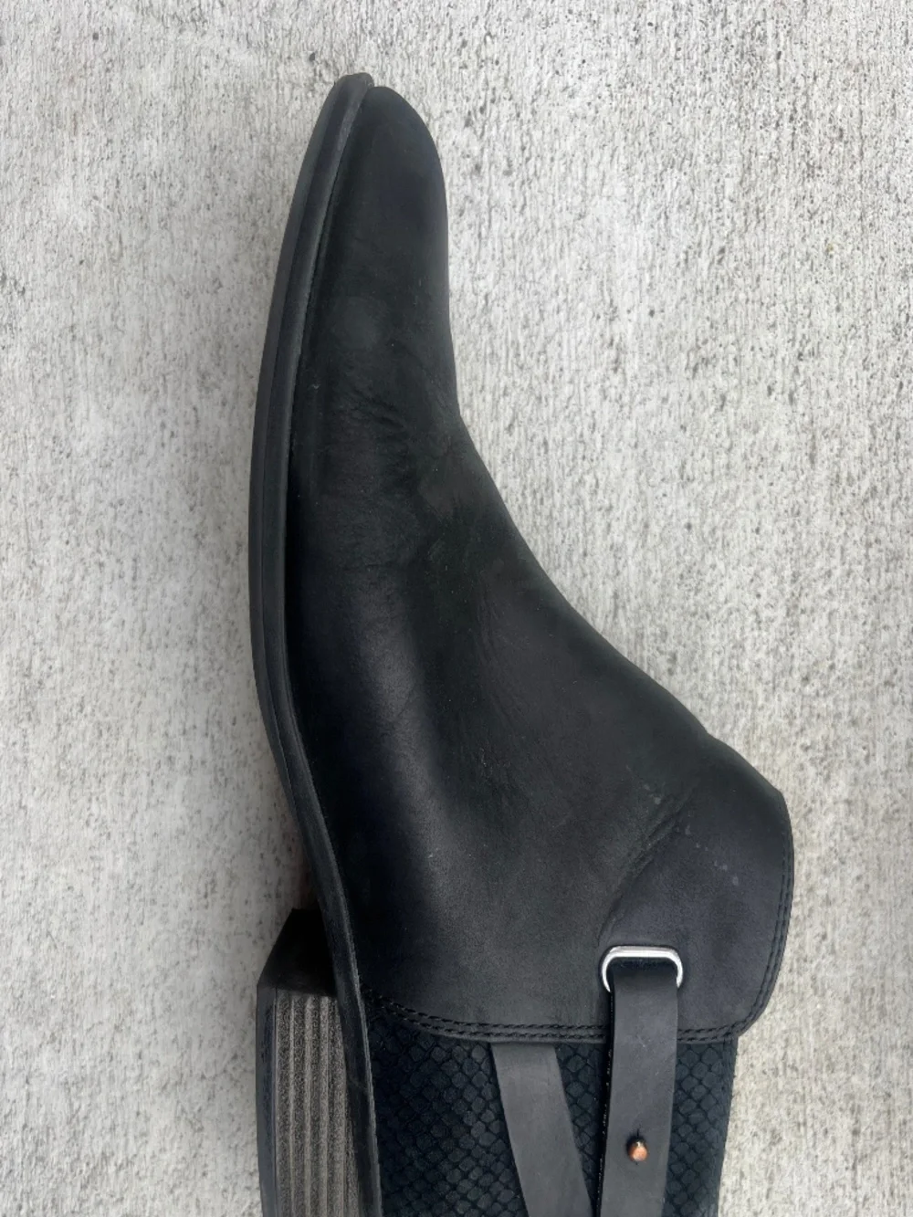 Clarks Addiy Gladys Black Leather Boots - With Box (Size 7)